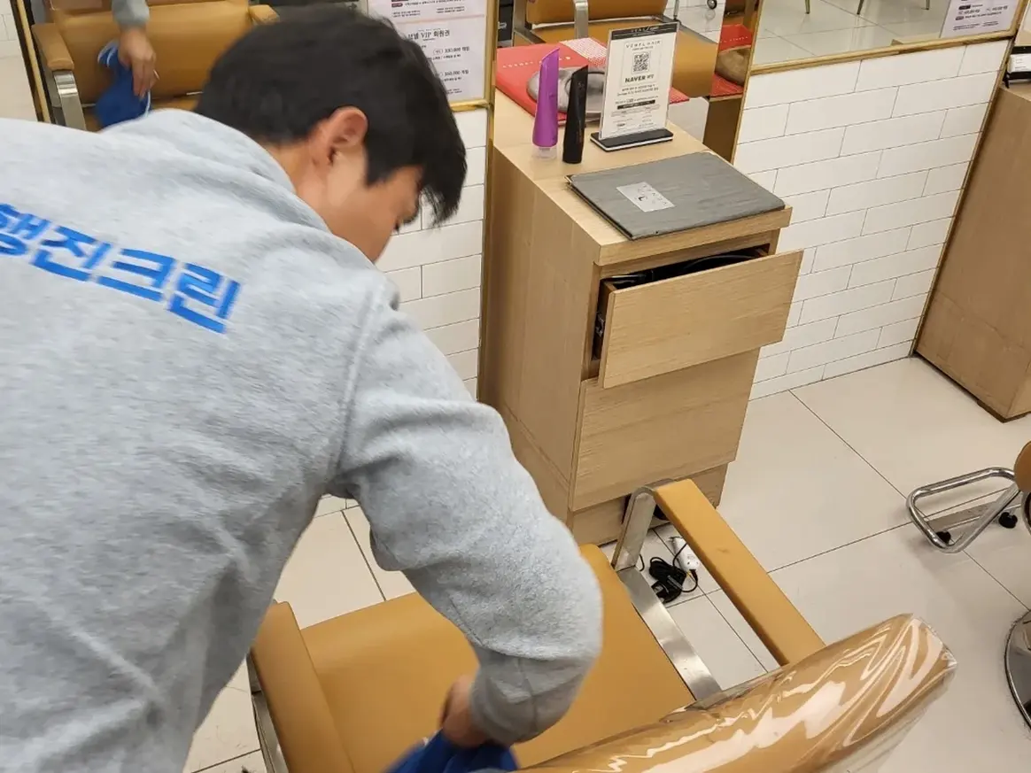 영도구 남항동1가 미용실 복도·대기 동선 야간 위생청소 사례 - 행진크린